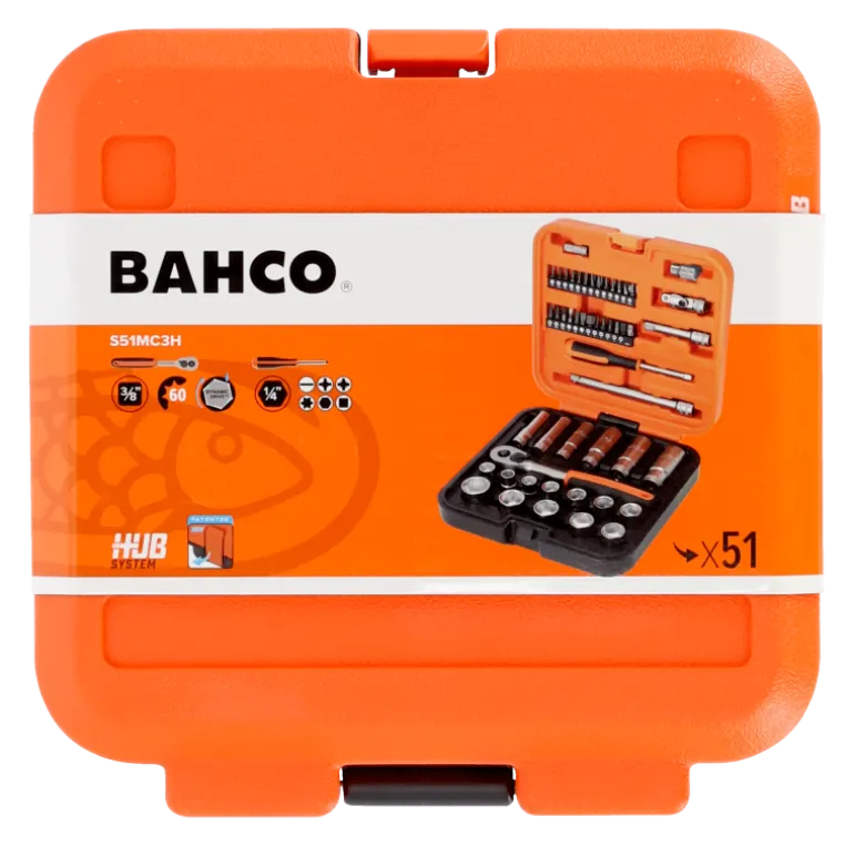 Bahco Hylsnyckelsats 3/8,51 delar