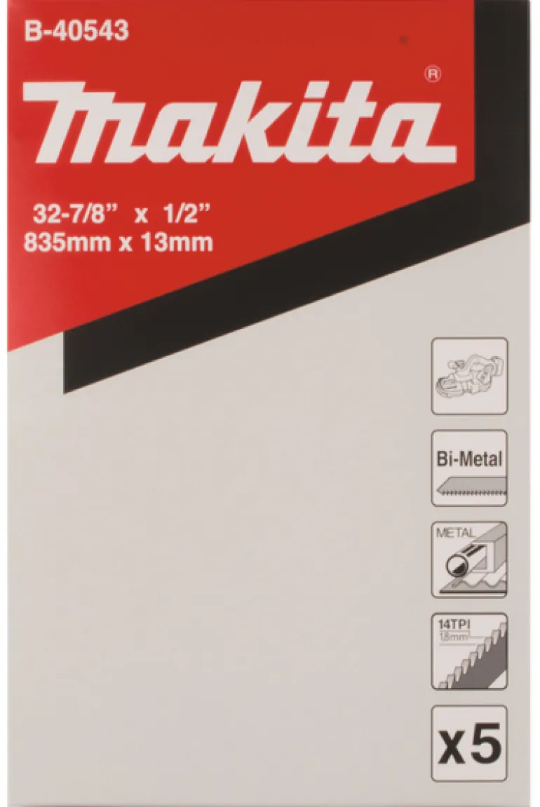 Bandsågblad 835mm rostfritt 4-6mm 14T, 5-pack