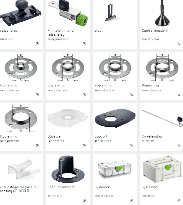 Festool Tillbehörsset ZS-OF 1010 M