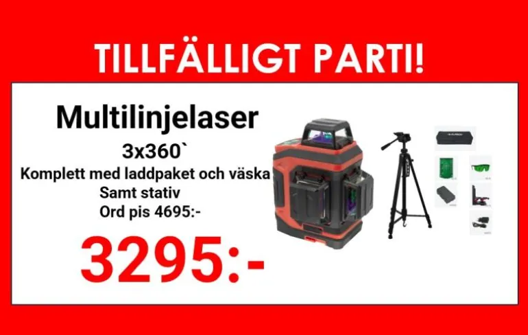 Komplett Multilinjelaser 3D Brave Grön med stativ