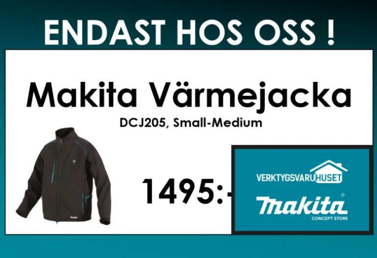 Makita DCJ205Z Värmejacka 18V