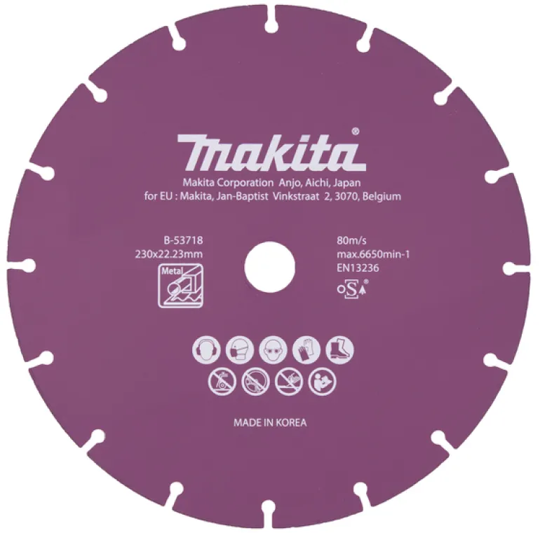 Makita Diamantklinga för stål 230x1,6x22,23 mm