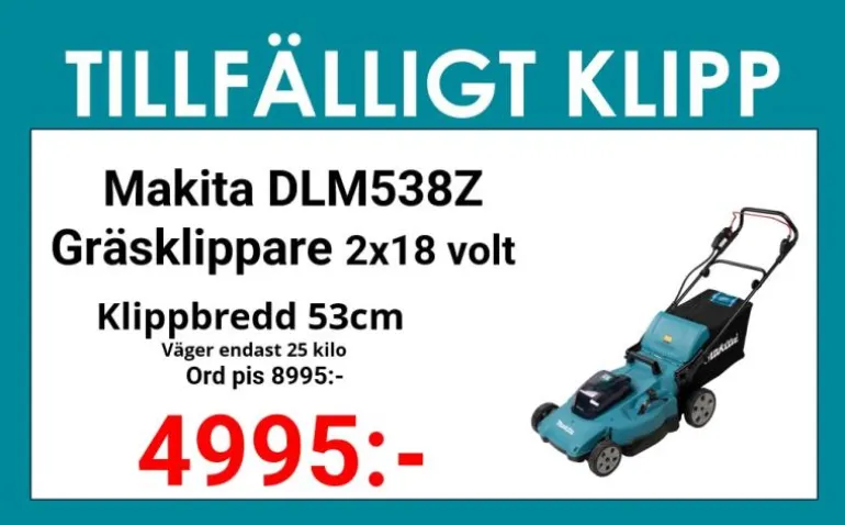 Makita DLM538Z Gräsklippare 2x18V