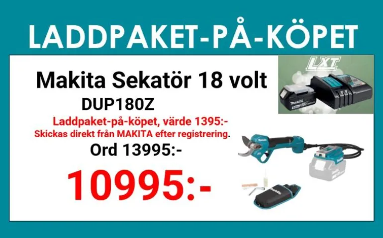 Makita DUP180Z Sekatör 18V