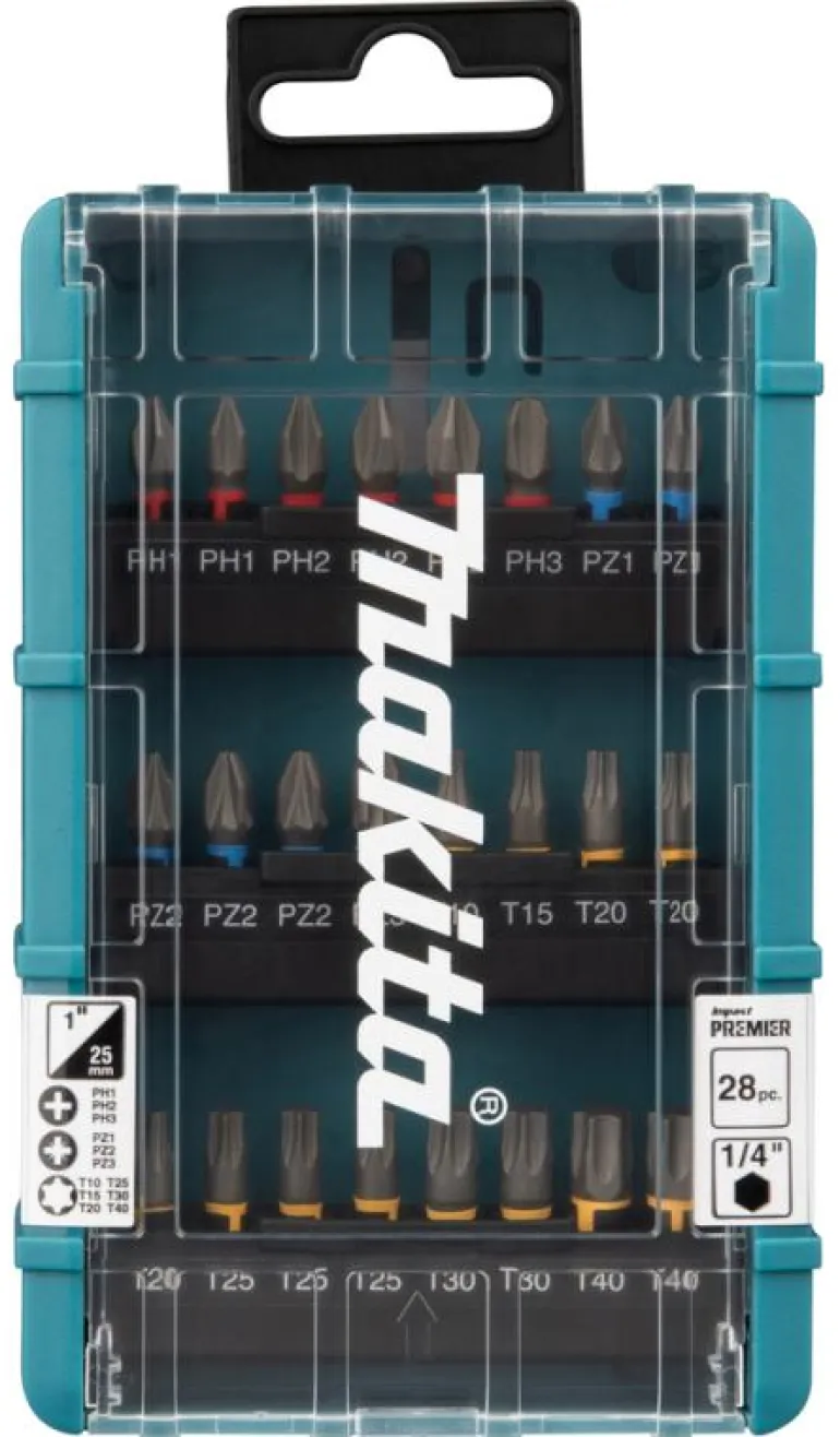 Makita Premier Bitssats • 28-delar