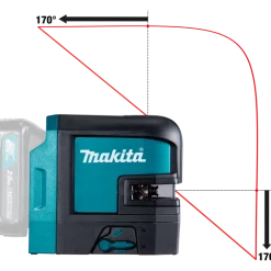 Makita SK106DZ Kryss- och punktlaser 12V (röd)