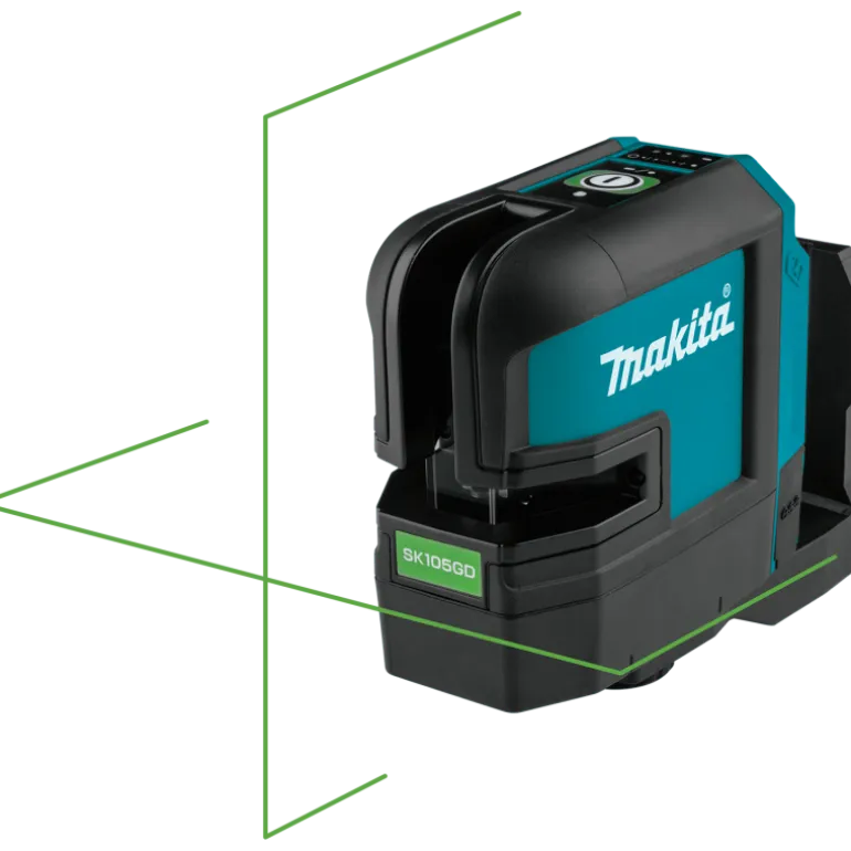 Makita SK105GDZ Krysslaser 12V (Grön) + laddpaket-på-köpet , Värde 1395:-