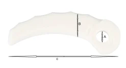 Plastkniv Böjd 105mm 12-p
