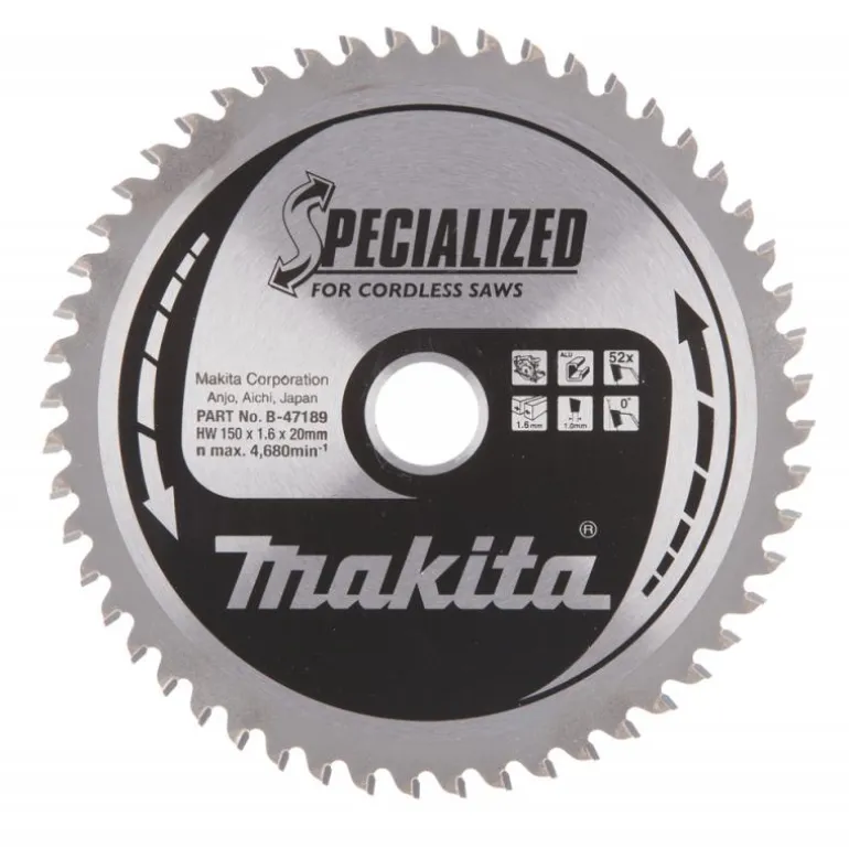 Sågklinga Aluminium 150x20x1,6 52T Specialized