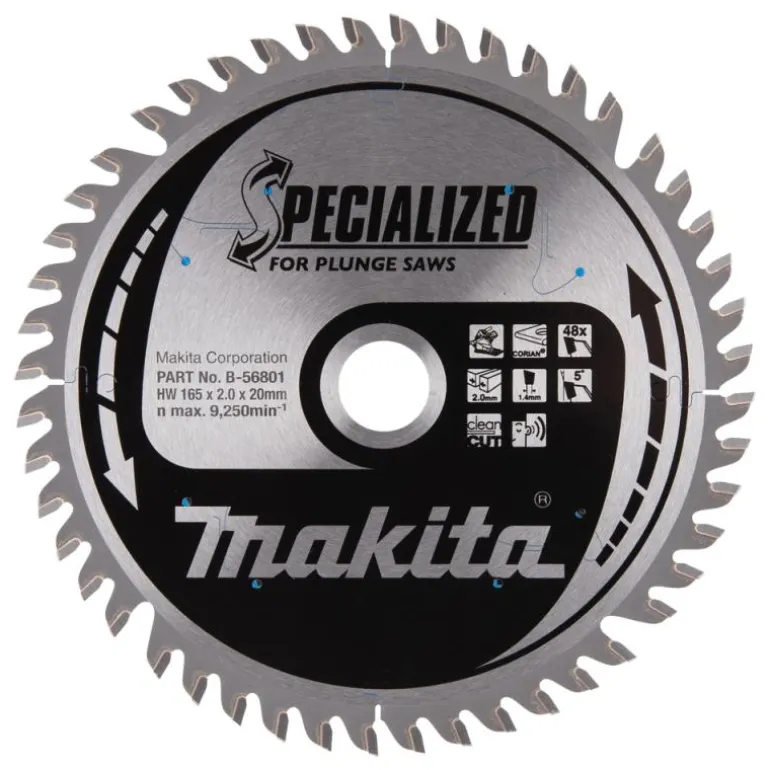 Sågklinga Corian 165x20x2,0 48T Specialized