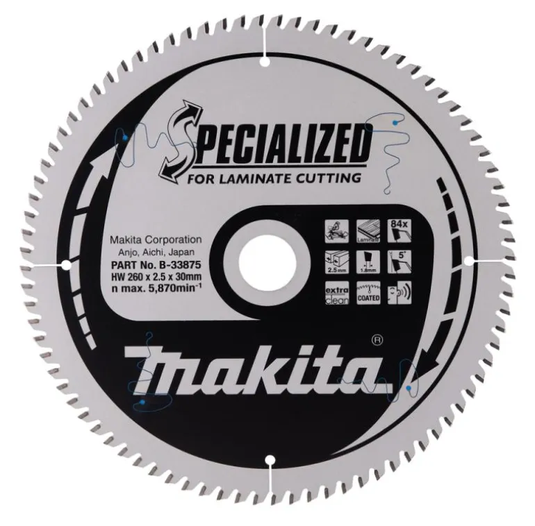 Sågklinga Laminat 260x30x2,5 84T Specialized
