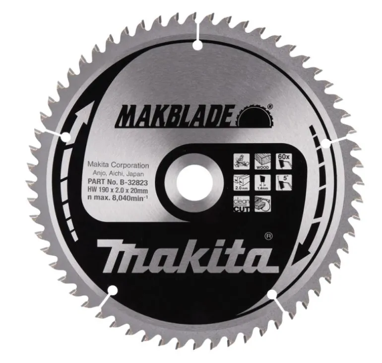 Sågklinga Trä 190x20x2,0 60T Makblade