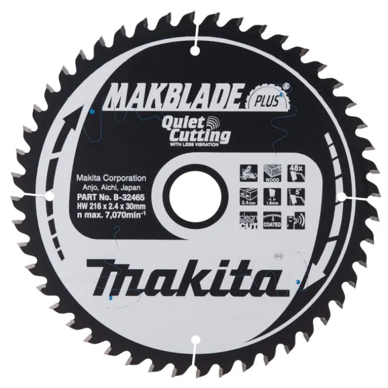 Sågklinga Trä 216x30x2,4 48T Makblade plus