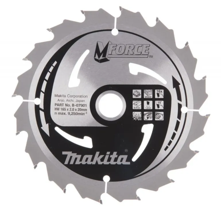 Sågklinga Trä 165x20x2,0 16T M-Force