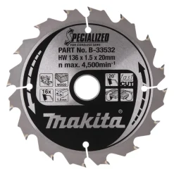 Sågklinga Trä 136x20x1,5 16T Specialized