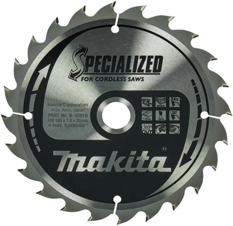 Sågklinga Trä 165x20x1,5 24T Specialized