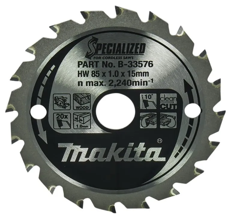 Sågklinga Trä 85x15x1,0 T20 Specialized